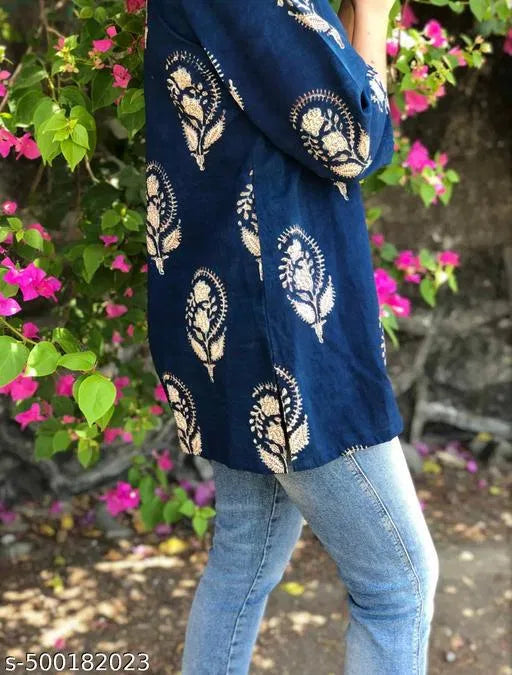 Trendy Fashionable block print Kurtis