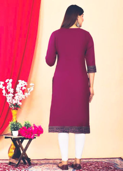 Women's Elegant Printed Kurti | Premium Fabric | Comfortable Daily & Office Wear
