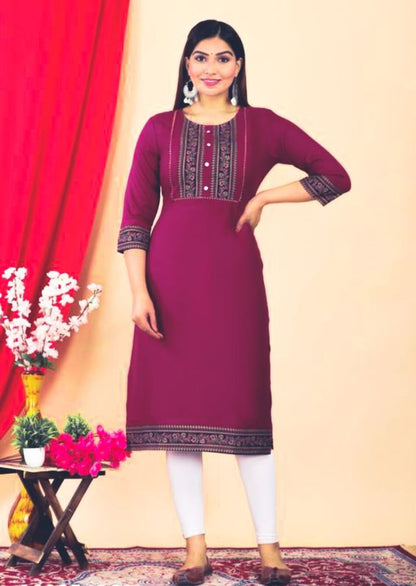 Women's Elegant Printed Kurti | Premium Fabric | Comfortable Daily & Office Wear