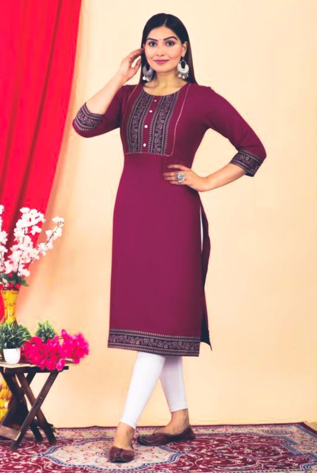 Women's Elegant Printed Kurti | Premium Fabric | Comfortable Daily & Office Wear